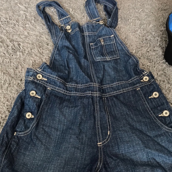 Dark blue denim overalls - Picture 1 of 4